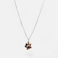 Cadena de plata 925 Hv Hermanas Villegas con dije de huellita de mascota en tejido Grumet, diseño tierno y moderno.