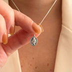 Cadena Veneciana de plata 925 Hv Hermanas Villegas con medalla ovalada de la Virgen Milagrosa en relieve
