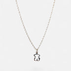 Collar Hv Hermanas Villegas de plata 925 con cadena tipo cordón y dije calado en forma de osito