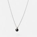 Cadena de plata 925 Hv Hermanas Villegas con tejido forcet y colgante de punto de luz negro elegante