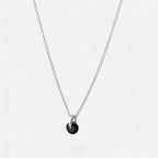 Cadena de plata 925 Hv Hermanas Villegas con tejido forcet y colgante de punto de luz negro elegante