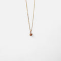 Collar Hv Hermanas Villegas con cadena grumet y dije de corazón pequeño inflado en baño de oro rosé pulido