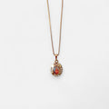 Collar Hv Hermanas Villegas con cadena veneciana en oro rosé y medalla ovalada del Inmaculado Corazón con circonias