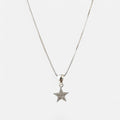 Collar Hv Hermanas Villegas de plata 925 con cadena veneciana y dije de estrella brillante con circonias
