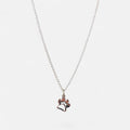 Collar Hv Hermanas Villegas de plata 925 con cadena tejido forcet y dije de huellita de mascota con detalle calado