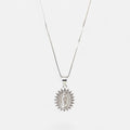 Collar Hv Hermanas Villegas de plata 925 con cadena veneciana y medalla de la Virgen de Guadalupe con circonias.