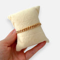 Pulsera Hv Hermanas Villegas de cadena grumet gruesa con enchape en oro rosa