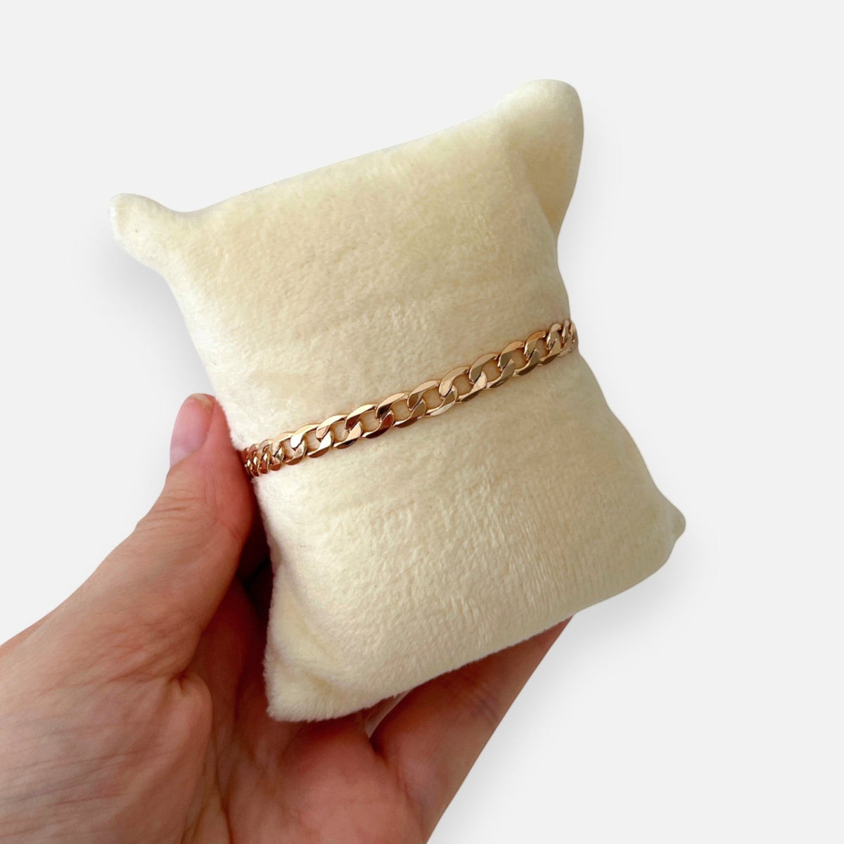 Pulsera Hv Hermanas Villegas de eslabones grumet en oro rosa