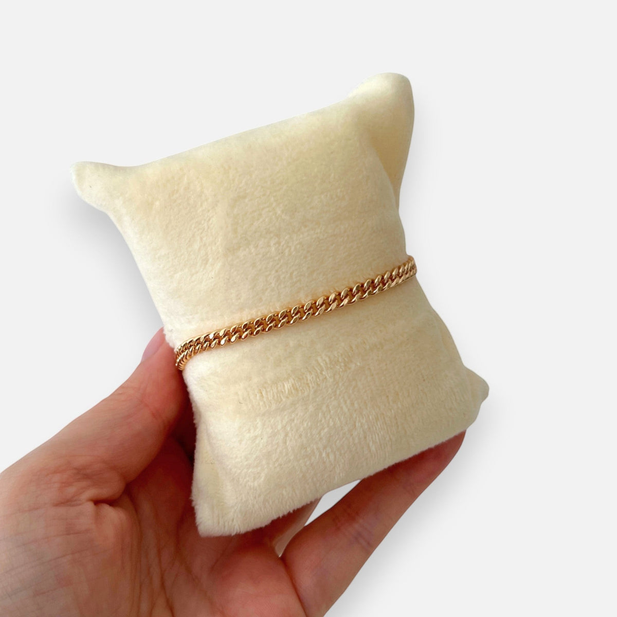 Pulsera Hv Hermanas Villegas de eslabones grumet en oro rosa sobre