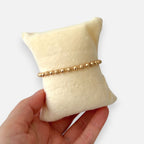 Pulsera Hv Hermanas Villegas de esferas y balines texturizados en oro rosa